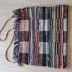 Boho Multicolor Handcrafted Unique Tote Rope Shoulder Strap Oversized Market Bag